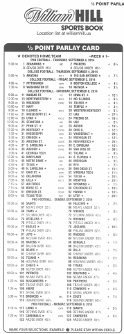 Half Point Parlay Cards - Sports Betting - Gambling - Page